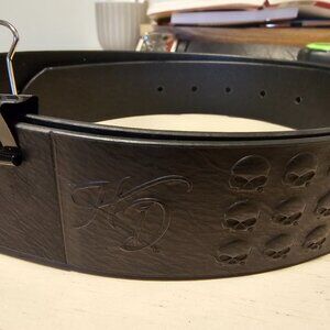 Harley Davidson Leather Embossed Willie G Skull blet